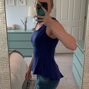 Charlotte Russe Royal blue dress tank with mesh back size small